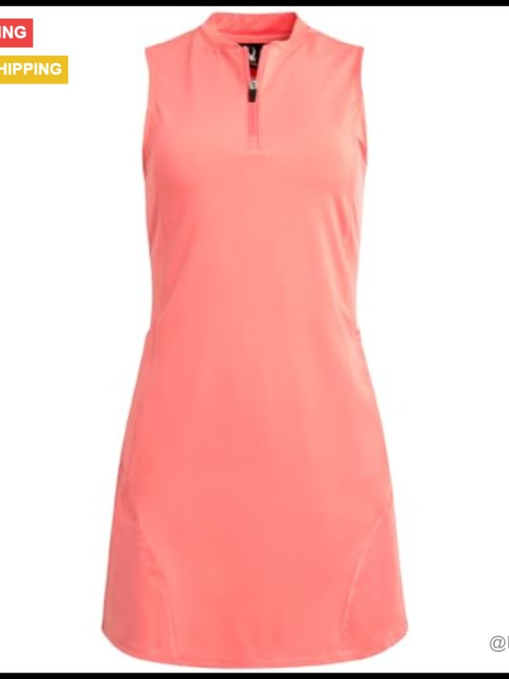Performance Quarter Zip Sleeveless Athletic Dress - Picture 3 of 7